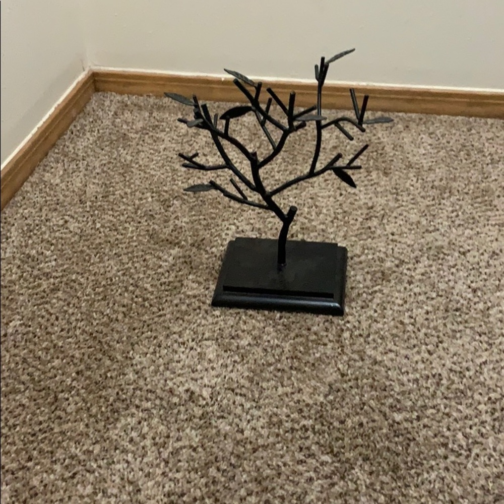 Black jewelry tree.